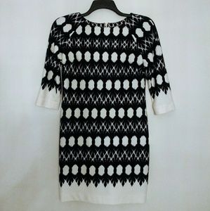 DRESS - B&W Print Dress
